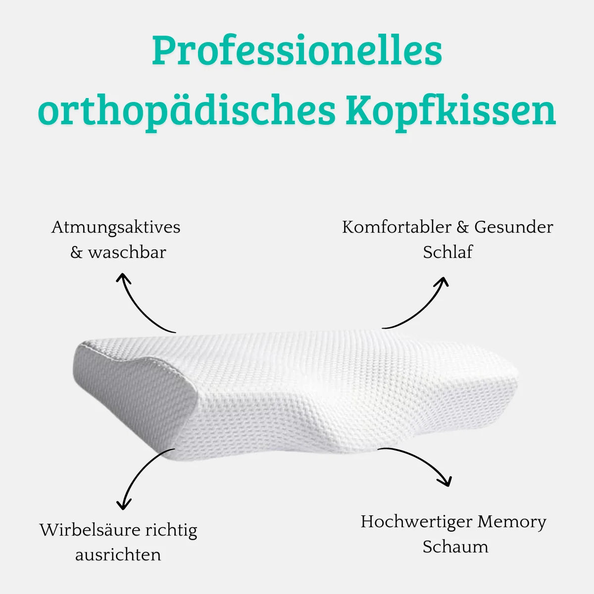 revitalCare orthopädisches Schlafkissen - Gesunder Schlaf für mehr Lebensqualität