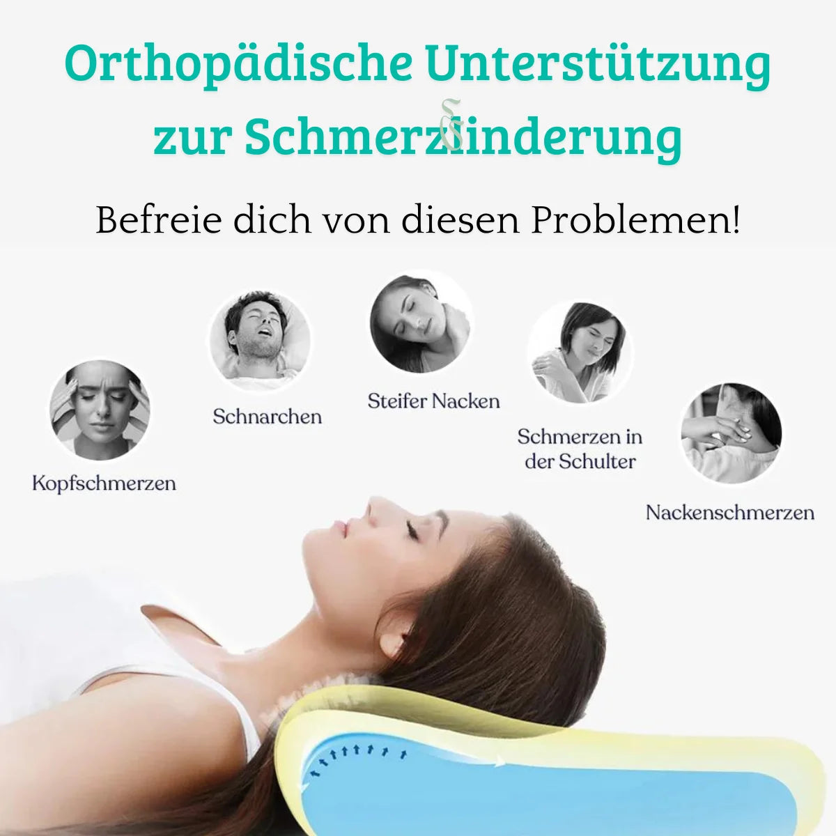 revitalCare orthopädisches Schlafkissen - Gesunder Schlaf für mehr Lebensqualität