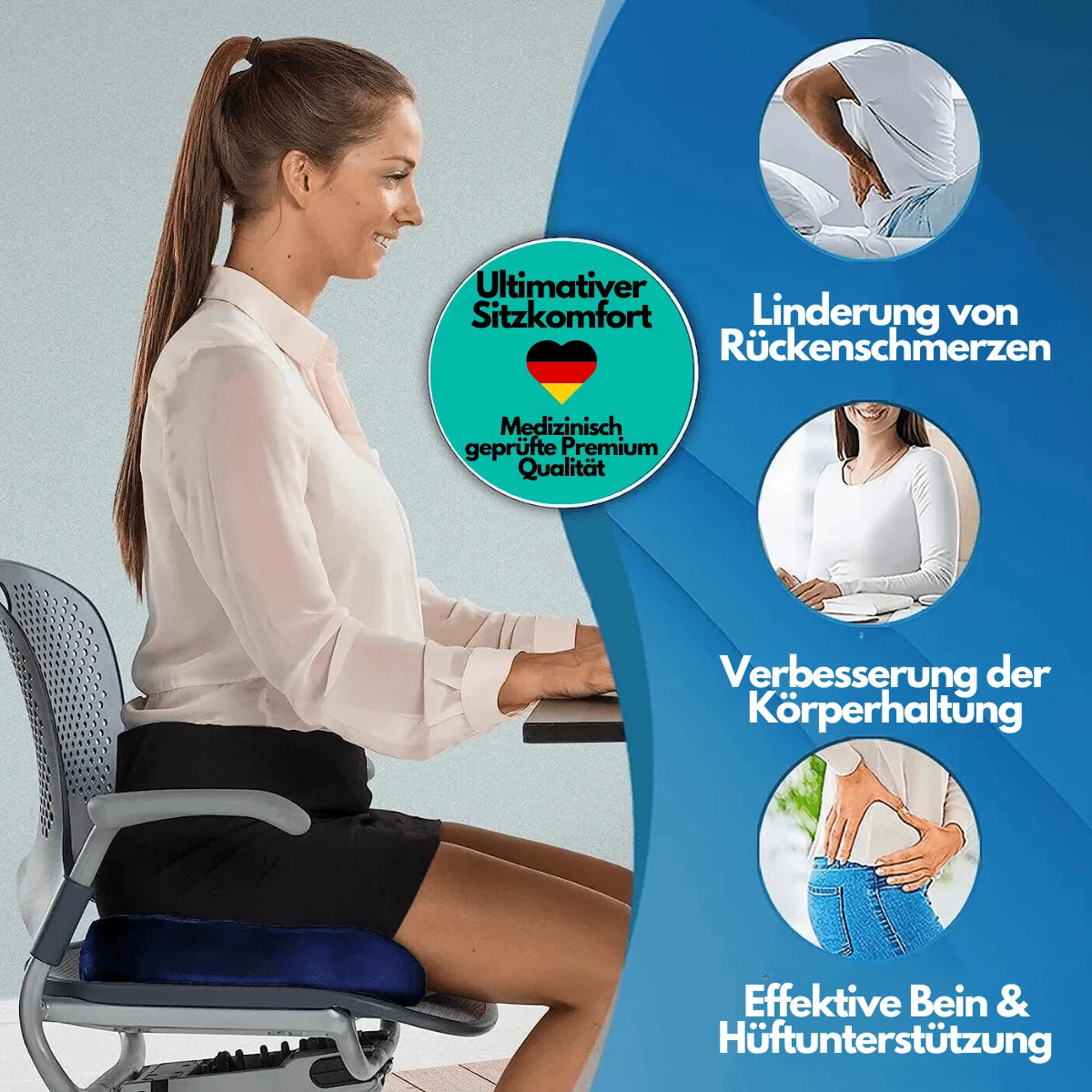 revitalCare orthopädisches 4D Sitzkissen