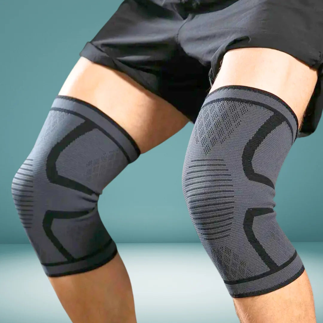 Sportlich modische Kniebandage in Schwarz, leistungssteigerndes Accessoire für Sport und Training, strapazierfähig und komfortabel für maximale Bewegungsfreiheit